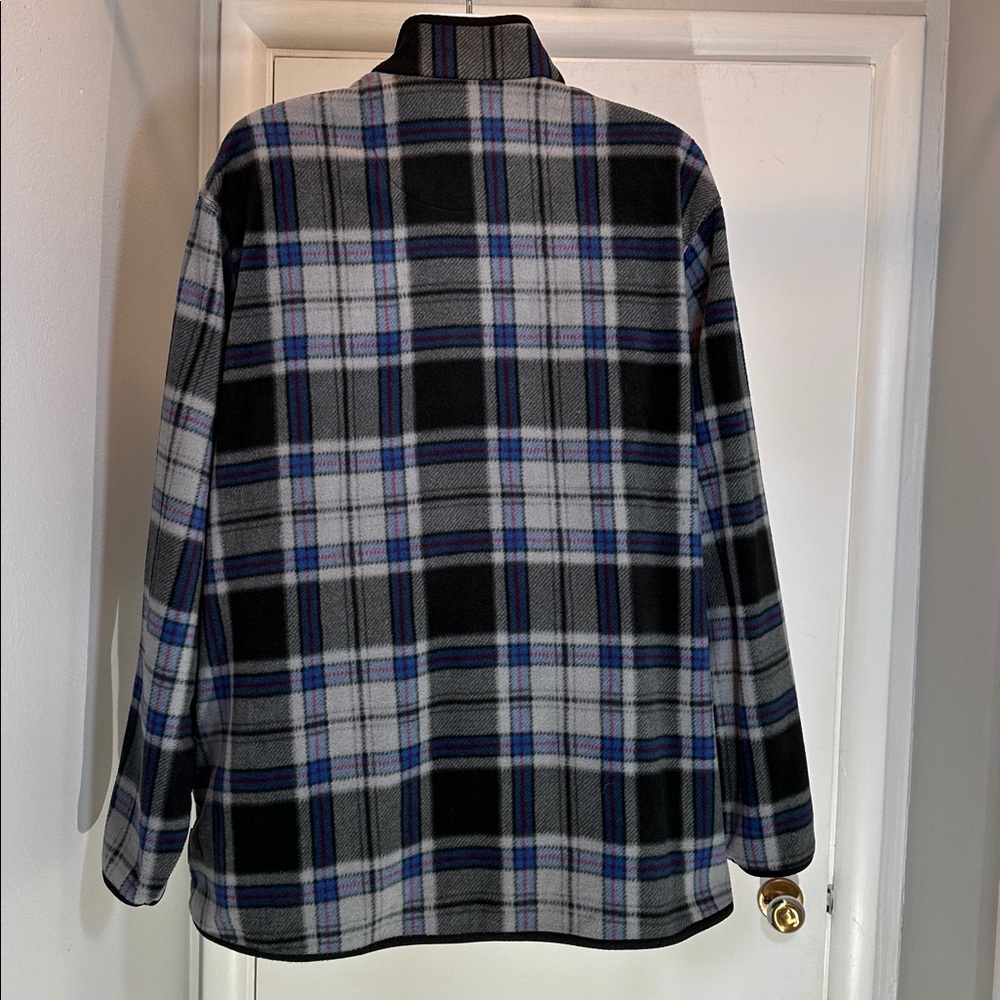 IZOD Streetwear 1/4 Snap-Up Scottish Plaid Pullover Shirt Jacket XXL - Picture 10 of 10